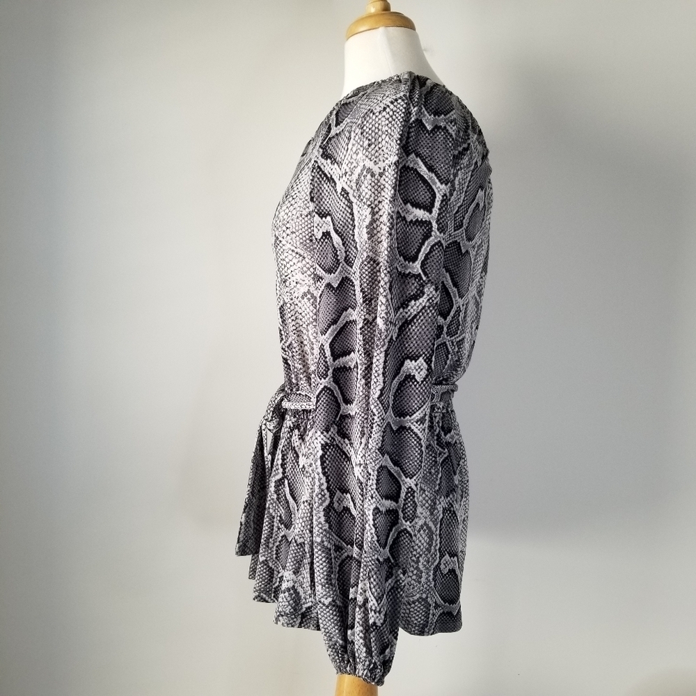 NWT Michael Kors Snake Python Print One Shoulder … - image 13